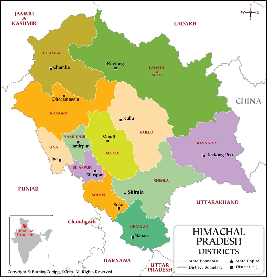 Himachal Pradesh Map